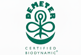 The official green Demeter Certified Biodynamic logo, the global standard for biodynamic farming and products